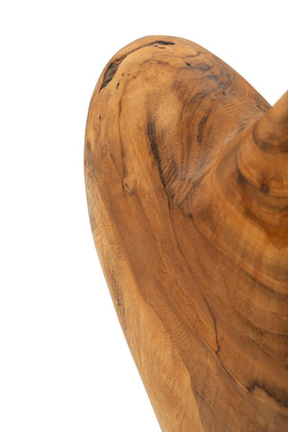 Escultura Dobu em Teca Reciclada Cm 20x12x37