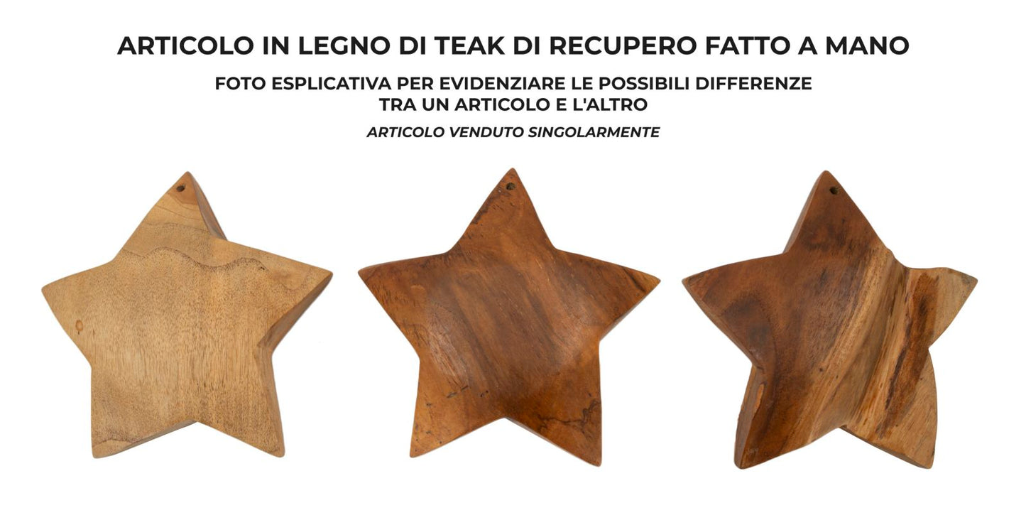 Decoração Bintang de Paredein Teca Reciclada Cmø19x5 Min2(pezzi Unici-Non Rip. em Ser