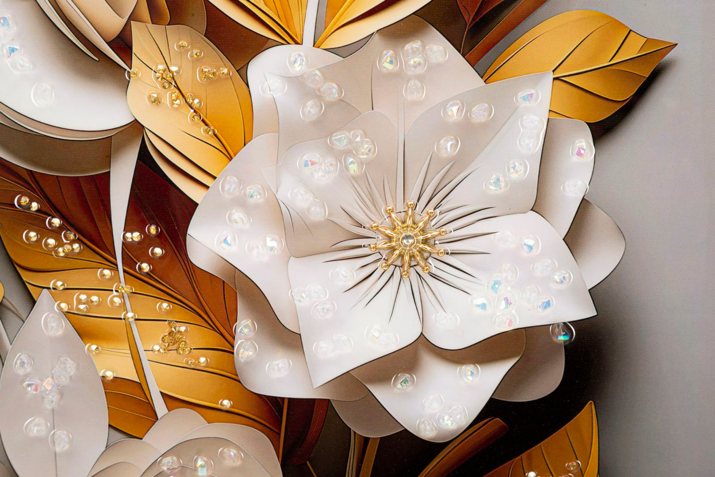 Pintura Sobre Tela Lacado Flora com Moldura Cm 42x3,5x62