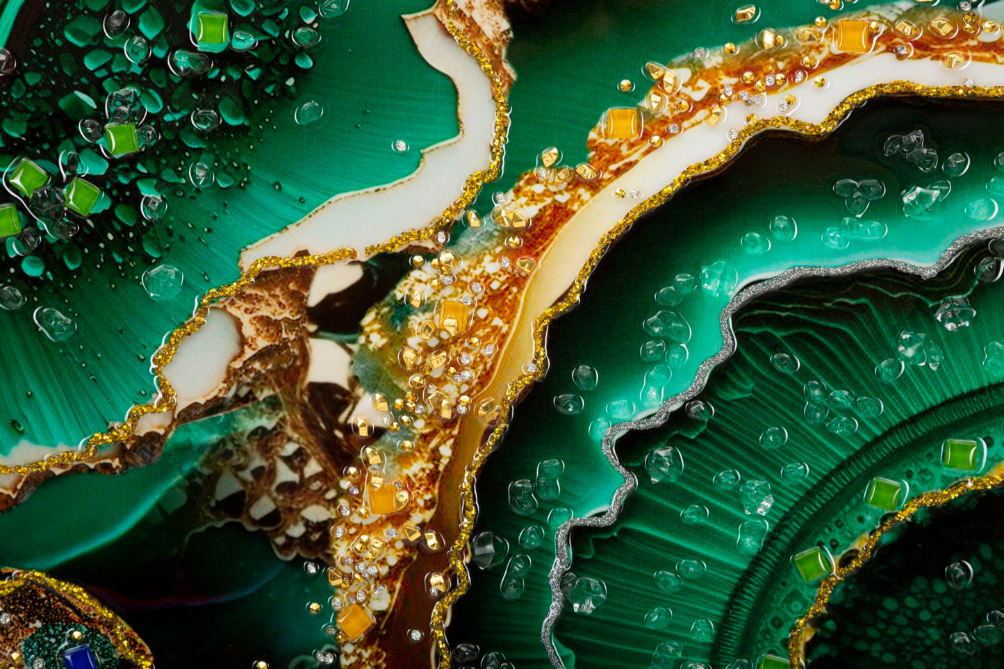 Pintura Sobre Tela Lacado Smeraldy -A- com Moldura Cm 82x4x62