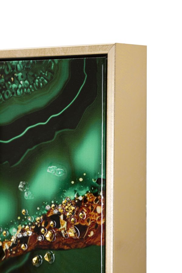 Pintura Sobre Tela Lacado Smeraldy -A- com Moldura Cm 82x4x62