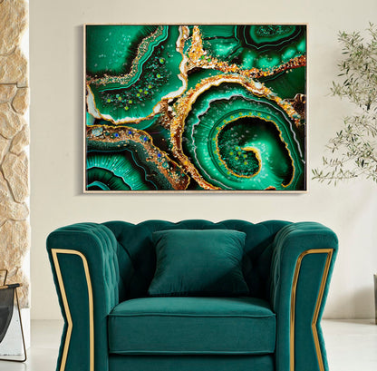 Pintura Sobre Tela Lacado Smeraldy -A- com Moldura Cm 82x4x62