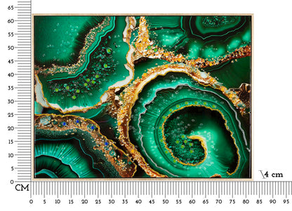 Pintura Sobre Tela Lacado Smeraldy -A- com Moldura Cm 82x4x62