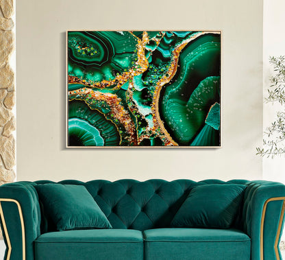 Pintura Sobre Tela Lacado Smeraldy -B- com Moldura Cm 82x4x62