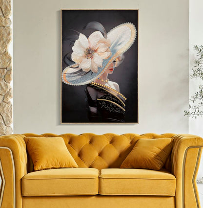 Pintura Sobre Tela Lacado Wien Hat -A- com Moldura Cm 62x4x92