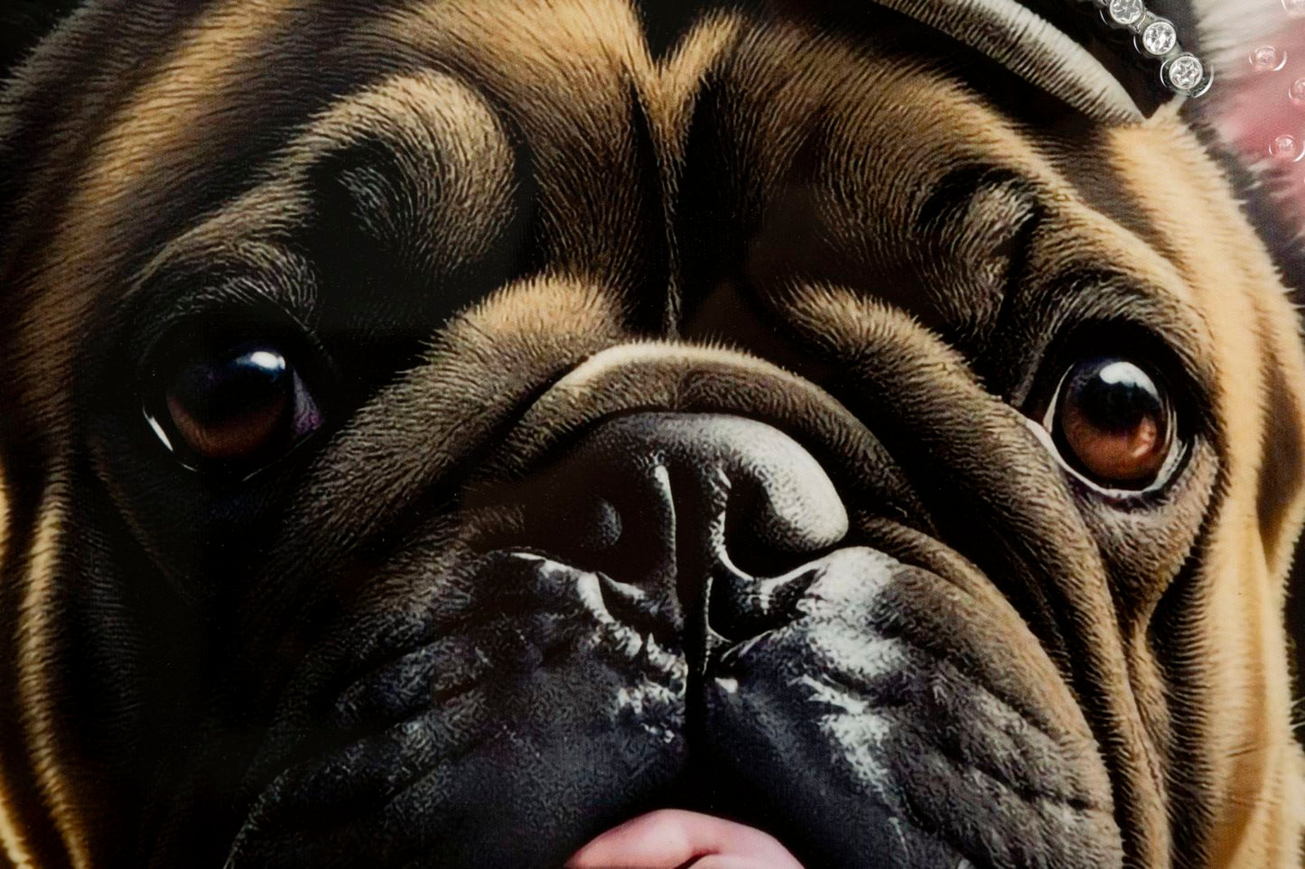 Pintura Sobre Tela Lacado Bully com Moldura Cm 62x4x82