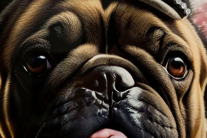Pintura Sobre Tela Lacado Bully com Moldura Cm 62x4x82
