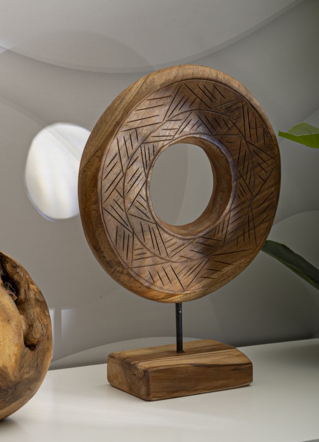 Escultura Dorat em Teca Reciclada Cm 28x10x38