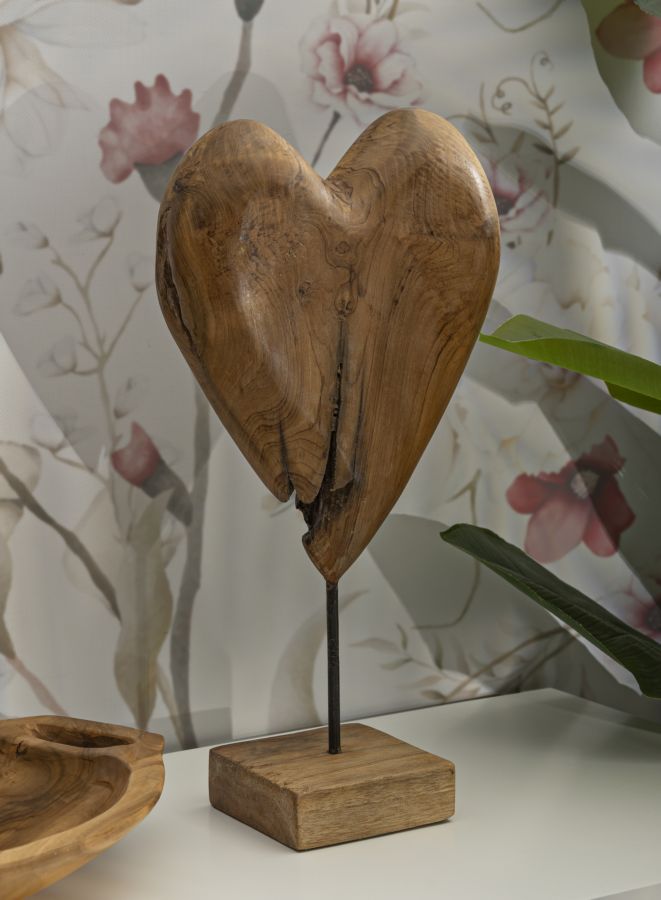 Escultura Dobu em Teca Reciclada Cm 25x12x45