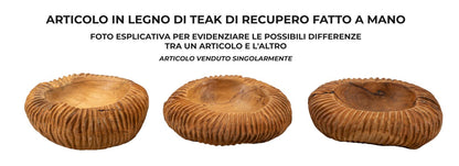 Porta objetos Garit em Teca Reciclada Cm ø 32x11