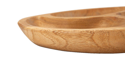 Porta objetos 3 Parti em Teca Reciclada Cm ø 25,5x3