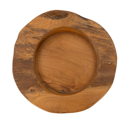 Porta objetos Erusi em Teca Reciclada Cm ø 20x6