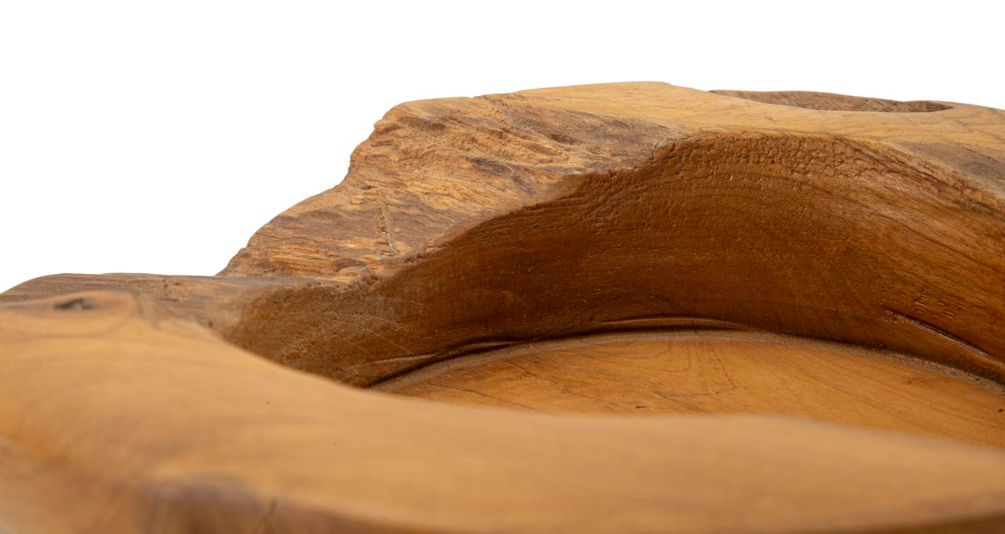 Porta objetos Erusi em Teca Reciclada Cm ø 20x6