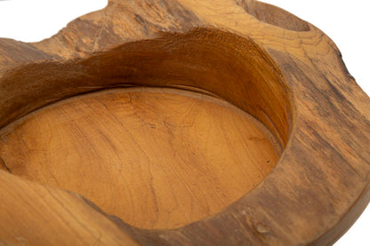 Porta objetos Erusi em Teca Reciclada Cm ø 20x6