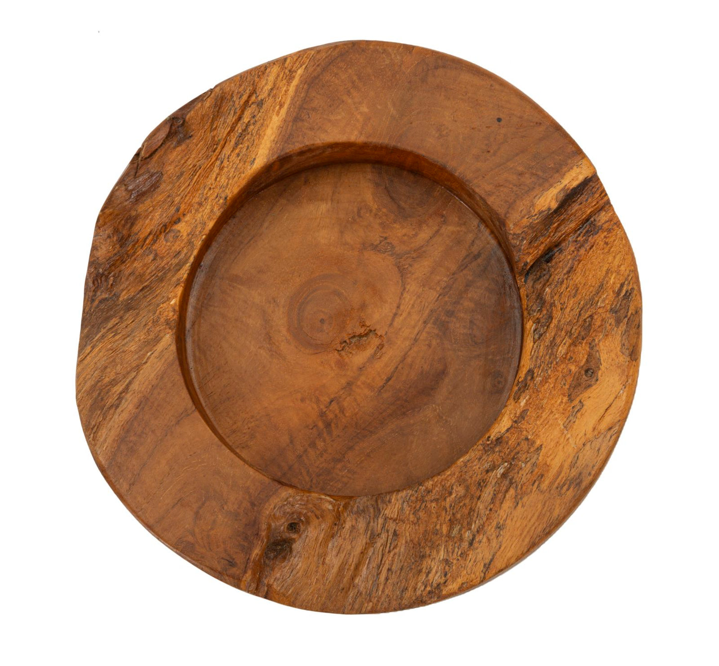 Porta objetos Erusi Plus em Teca Recicladacm ø 21x6