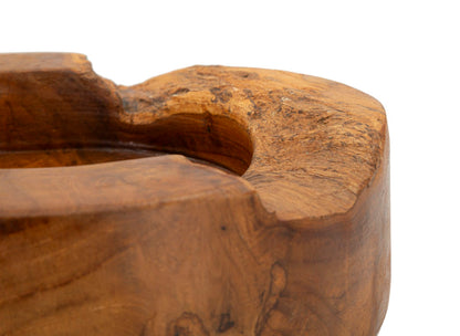 Porta objetos Erusi Plus em Teca Recicladacm ø 21x6