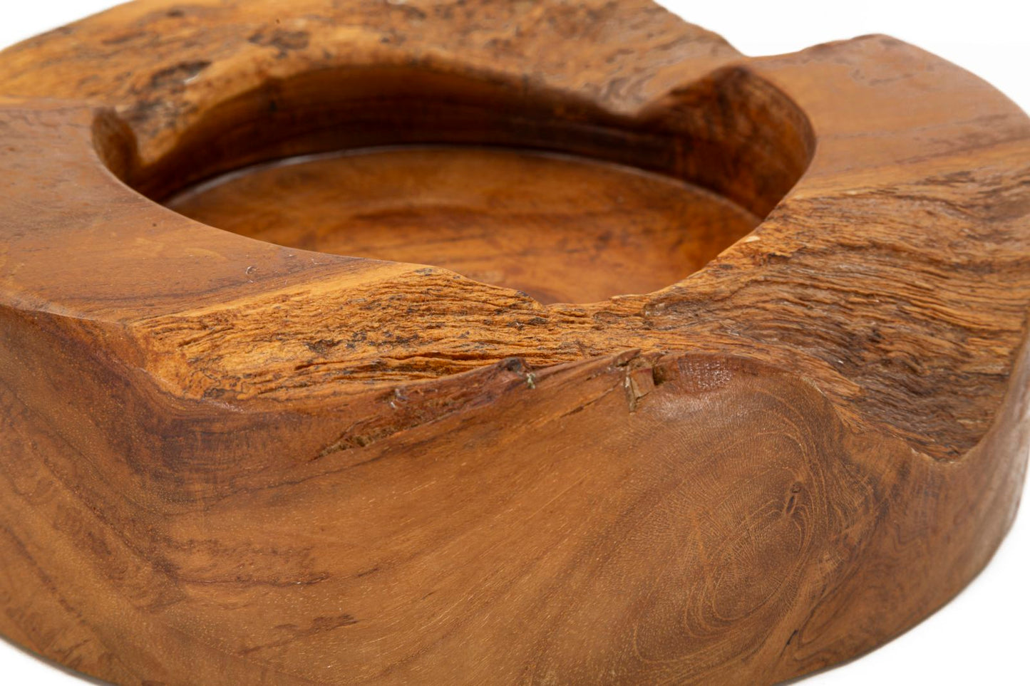 Porta objetos Erusi Plus em Teca Recicladacm ø 21x6