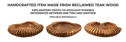 Porta objetos Geris em Teca Reciclada Cm ø 35x7