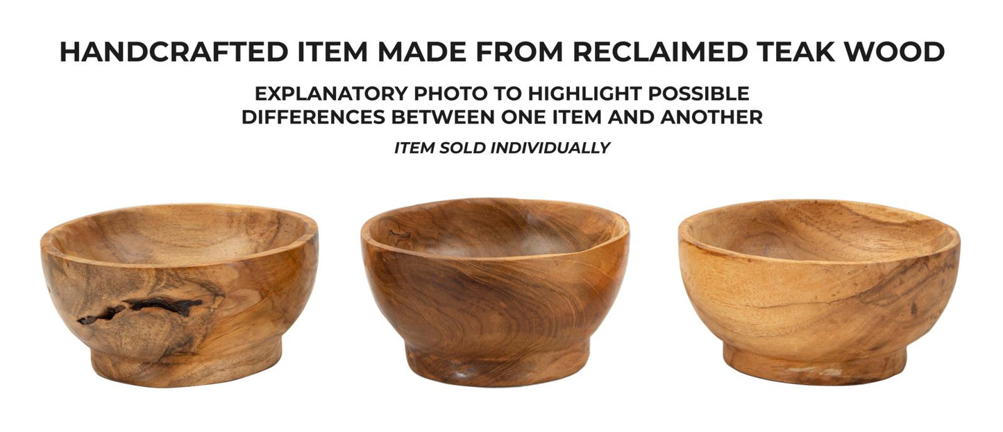 Porta objetos Butot em Teca Reciclada Cm ø 15x8