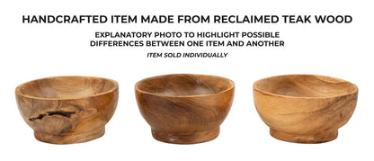 Porta objetos Butot em Teca Reciclada Cm ø 15x8