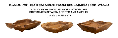 Porta objetos Kutak em Teca Recicladacm 25x19x7