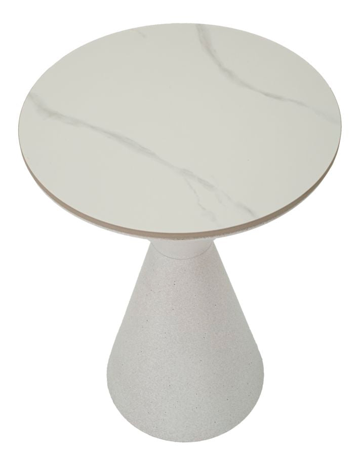 Mesa Auxiliar Branco Double Cm ø 44,5x63