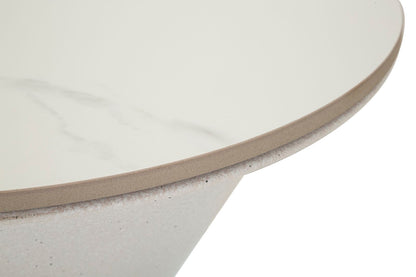 Mesa Auxiliar Branco Double Cm ø 44,5x63