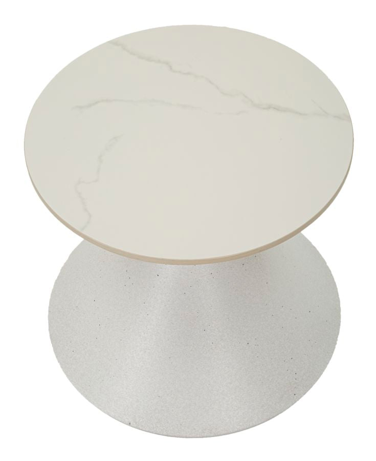 Mesa Auxiliar Branco Cm ø 42x40