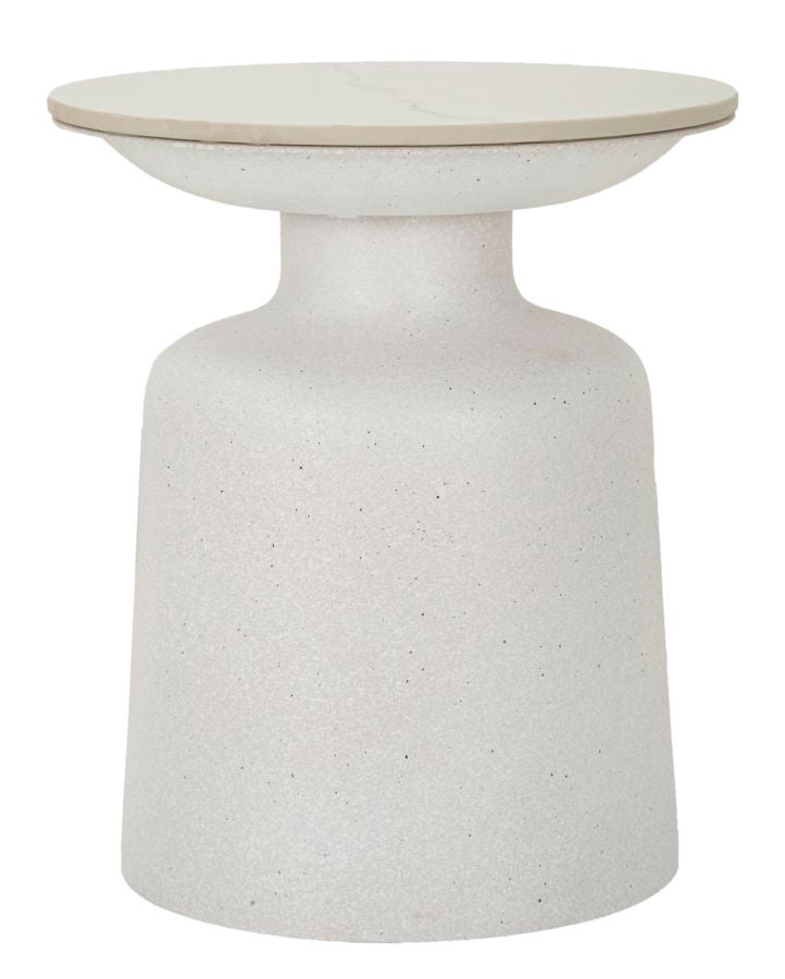 Mesa Auxiliar Branco Fush Cm ø 40x47