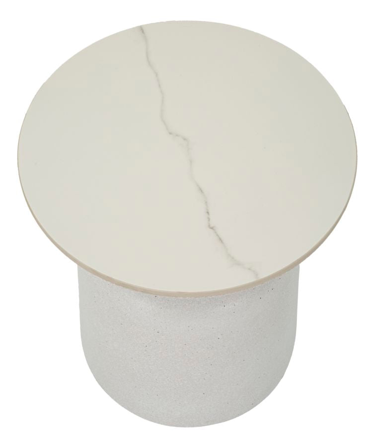 Mesa Auxiliar Branco Fush Cm ø 40x47
