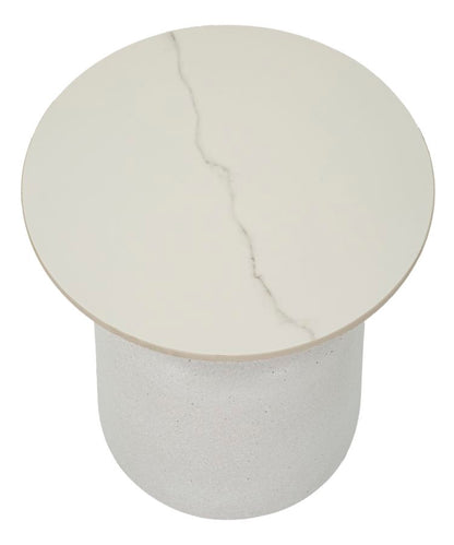 Mesa Auxiliar Branco Fush Cm ø 40x47