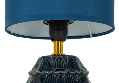 Candeeiro de Mesa de Cabeceira Pigny Azul Cm ø 15x30,5