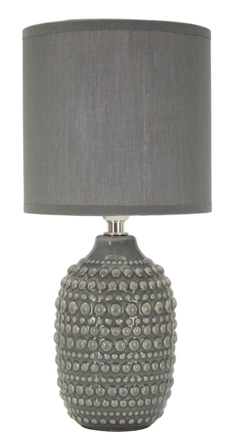 Candeeiro de Mesa de Cabeceira Pintas Grigia Cm ø 15x30,5