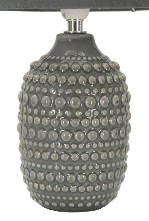 Candeeiro de Mesa de Cabeceira Pintas Grigia Cm ø 15x30,5