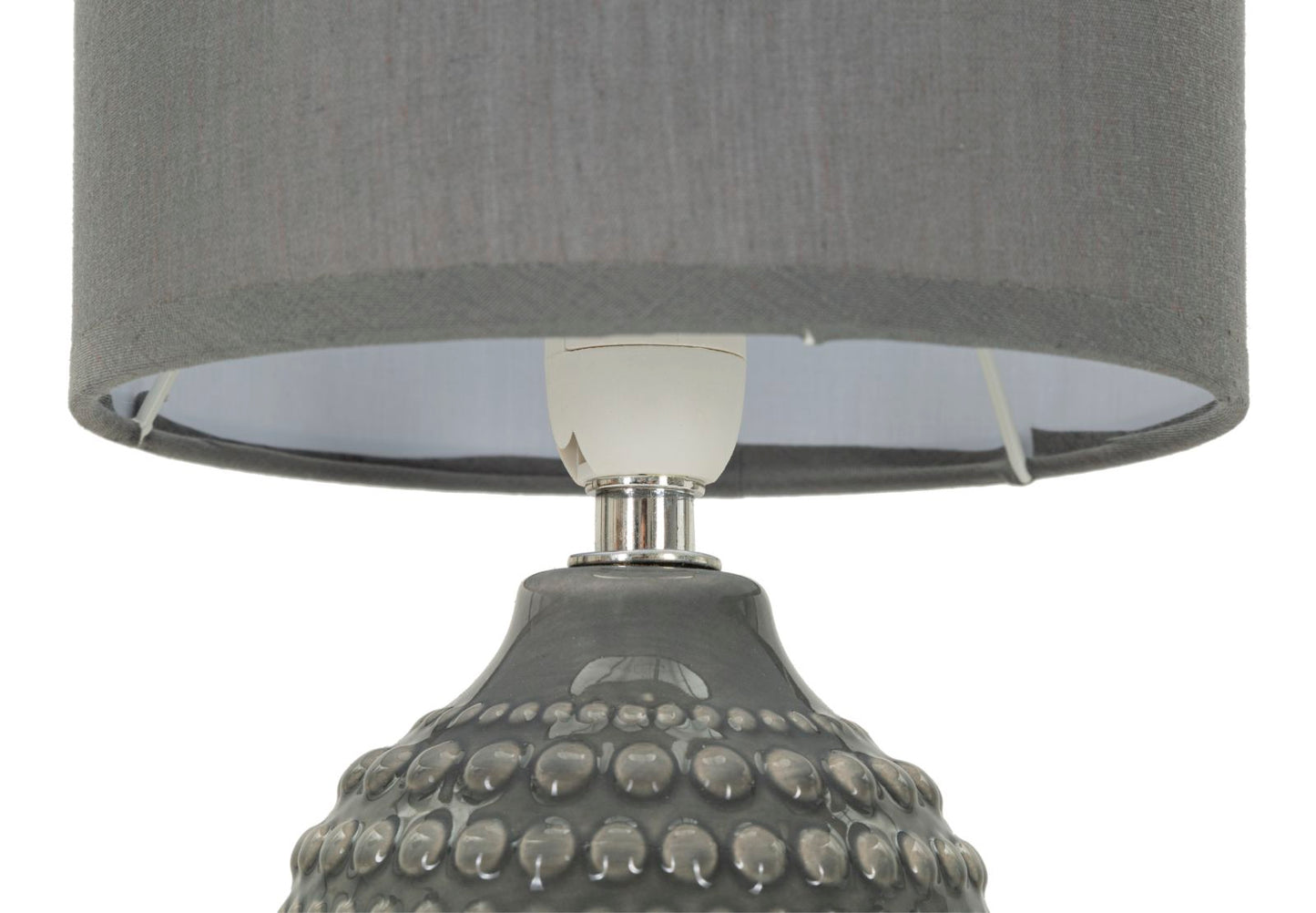 Candeeiro de Mesa de Cabeceira Pintas Grigia Cm ø 15x30,5