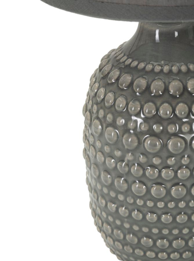 Candeeiro de Mesa de Cabeceira Pintas Grigia Cm ø 15x30,5
