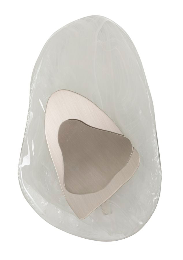 Candeeiro de Parede Ocean Prateado Cm 21x8x31