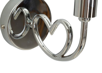 Candeeiro de Parede Lovy Prateado Cm 23x15x22