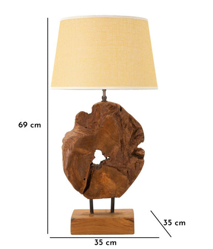 Candeeiro Teak de Mesa Kepala Cm ø 35x69