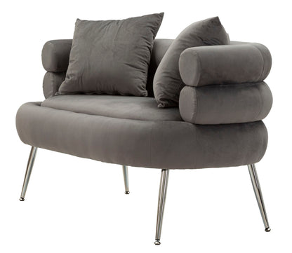 Sofá Pequeno Silvery Plus com Cuscini Cm 133x68x69