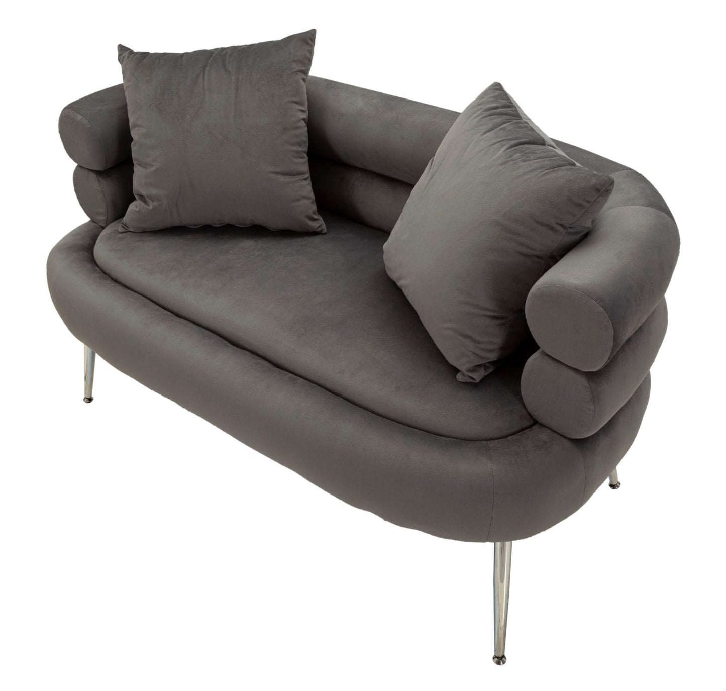 Sofá Pequeno Silvery Plus com Cuscini Cm 133x68x69
