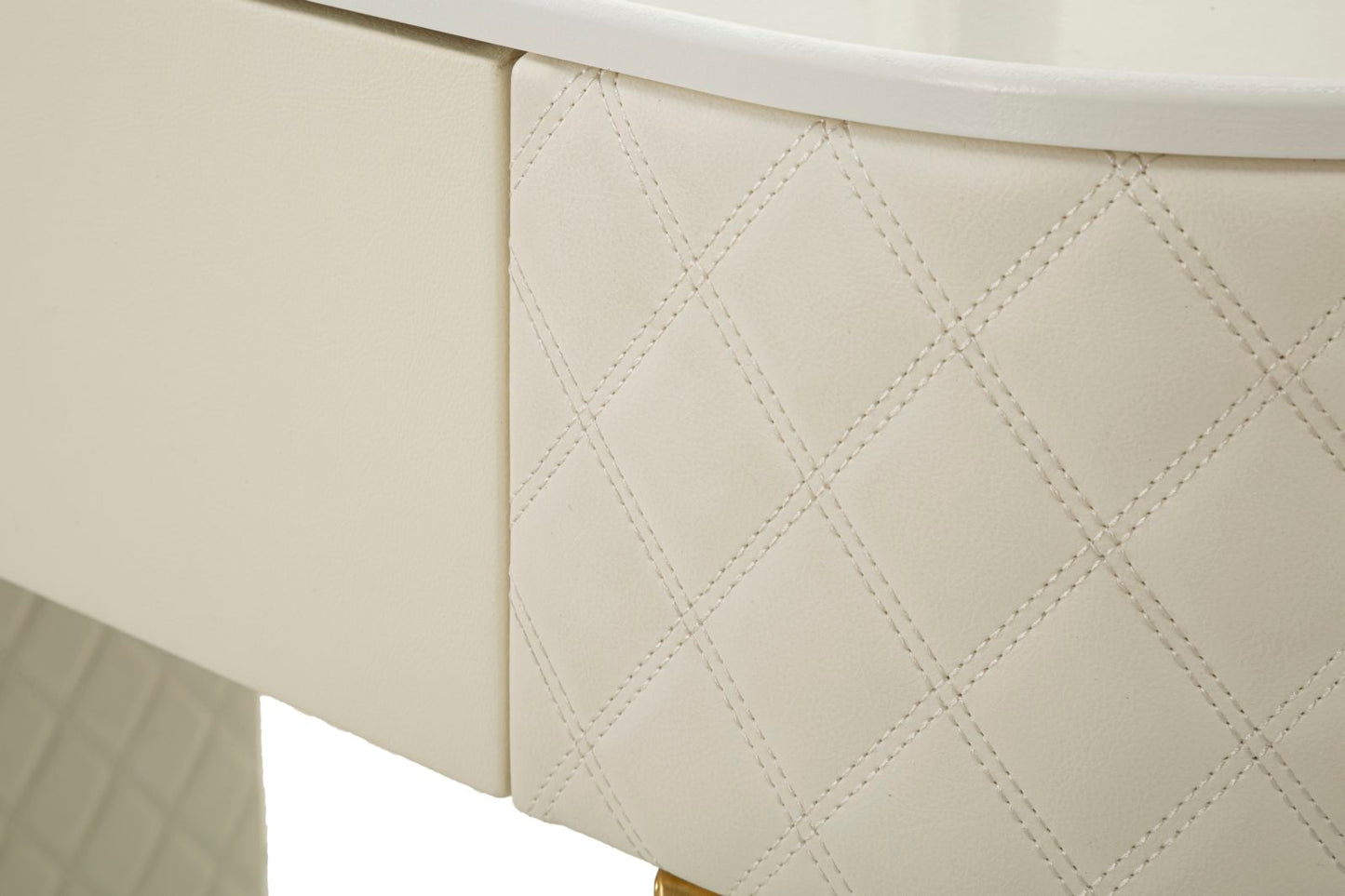 Toeletta Sharon Panna com Pufe Cm 120x40x75 (Pufe Ø36x39)