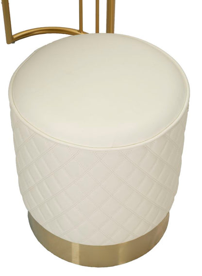 Toeletta Sharon Panna com Pufe Cm 120x40x75 (Pufe Ø36x39)