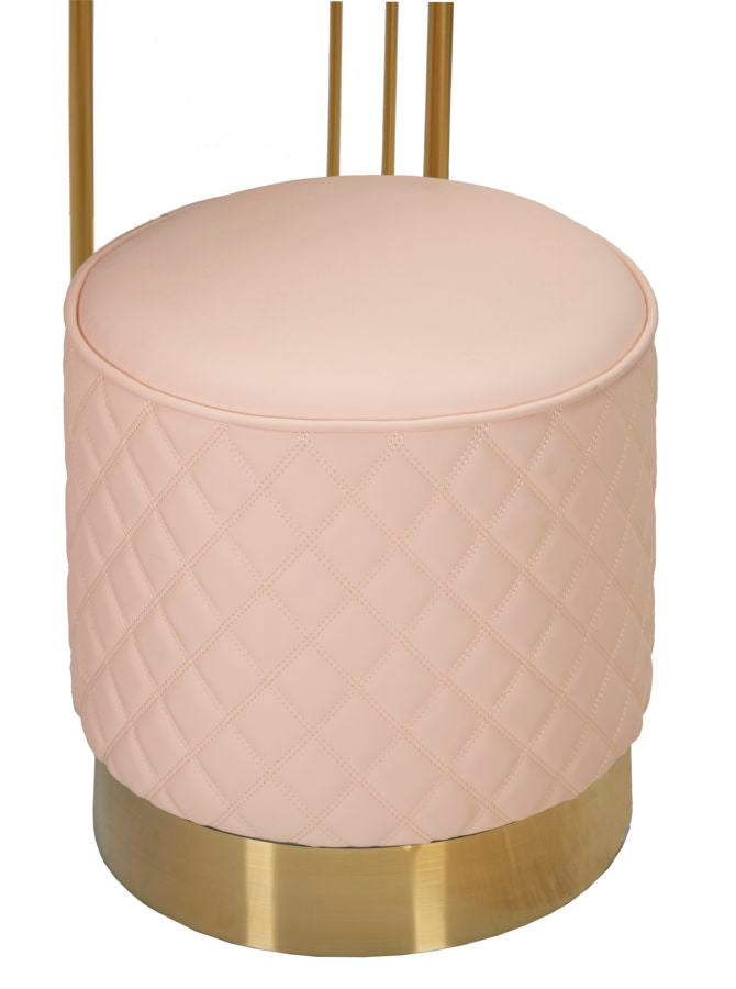 Toeletta Sharon Rosa com Pufe Cm 120x40x75 (Pufe Ø36x39)