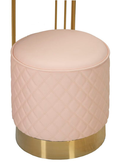 Toeletta Sharon Rosa com Pufe Cm 120x40x75 (Pufe Ø36x39)