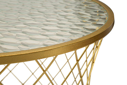 Mesas Auxiliares Noah Dourado Conjunto 4 Un. Cm ø 70x45-47x54,5-36x50-28x45
