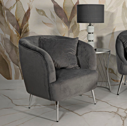 Poltrona Silvery com Almofada Cm 73x66x78