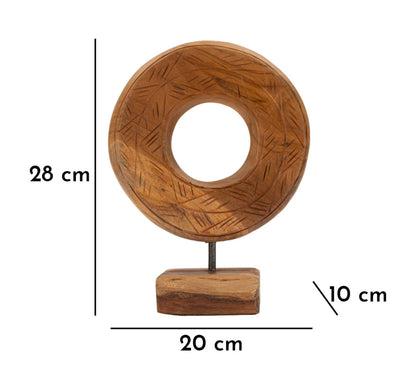 Escultura Dorat em Teca Reciclada Cm 20x10x28