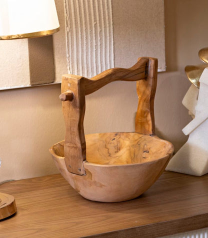 Porta objetos Timbo em Teca Reciclada Cm 32x25x27