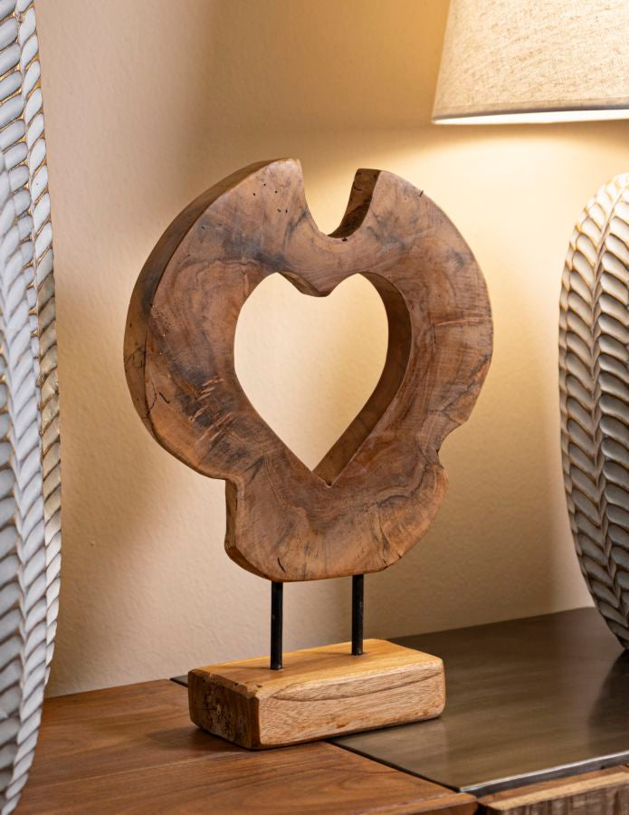Escultura Hasi em Teca Reciclada Cm 28x10x38